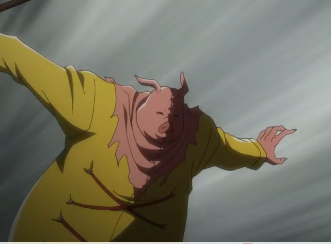 KingsleyPanda2's tweet photo. Fat Character (pig mask) from nanbaka part 3 #Nanbaka #fat #pigman #chub #bigbelly https://t.co/MCDEe8LvYc