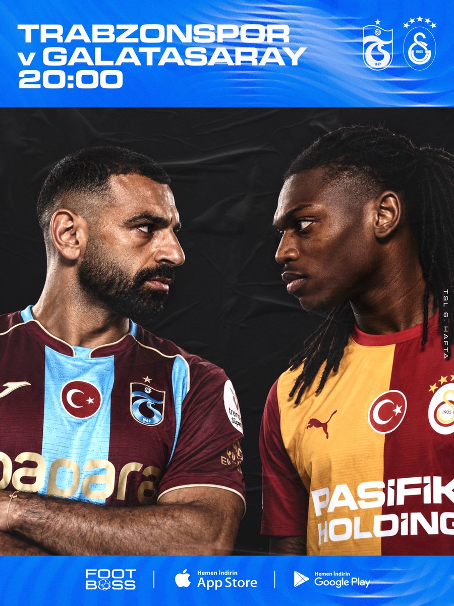 footbossapp's tweet photo. Dev derbide Trabzonspor ile Galatasaray karşı karşıya geliyor!

🏆 TSL 6. Hafta
⏰ 20:00
🏟️ Papara Park https://t.co/pG6CWigTBz