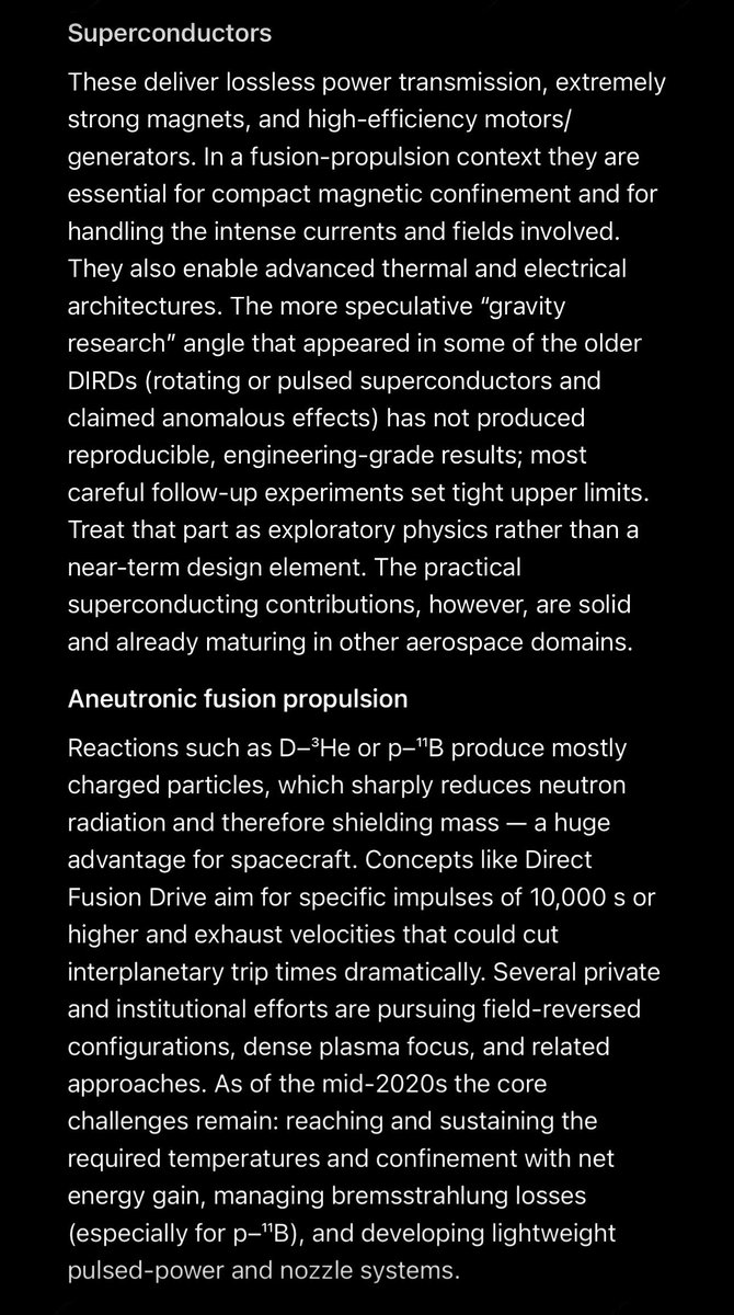 MagnetReconnect's tweet photo. @goodmorningufo Advanced Interplanetary #Spaceship Concept:
Combining those four areas with high-level systems engineering points toward some genuinely high-performance spacecraft concepts. Here’s a grounded look at how they fit together and where the real leverage lies.
#DIRDs #Disclosure https://t.co/HzUQC28VgK