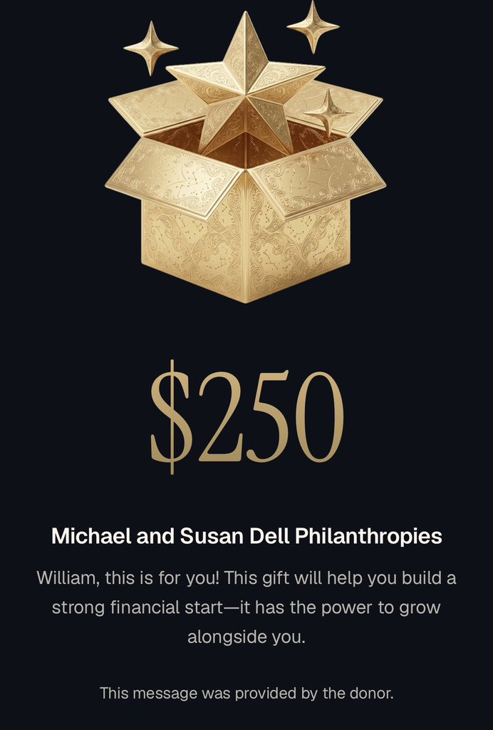 razshafer's tweet photo. Many thanks to @MichaelDell and his bride for their commitment to helping young people get a strong financial foundation! My boys and so many other children are being blessed by them! https://t.co/3b4LcAtmKI