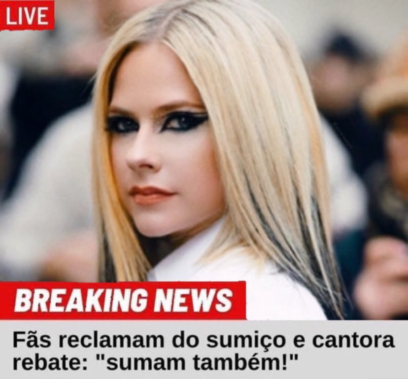 Jeffersonapg's tweet photo. e se a avril lavigne anunciar o comeback na semana que vem no dia do aniversário dela? https://t.co/o9E0AvP7BG