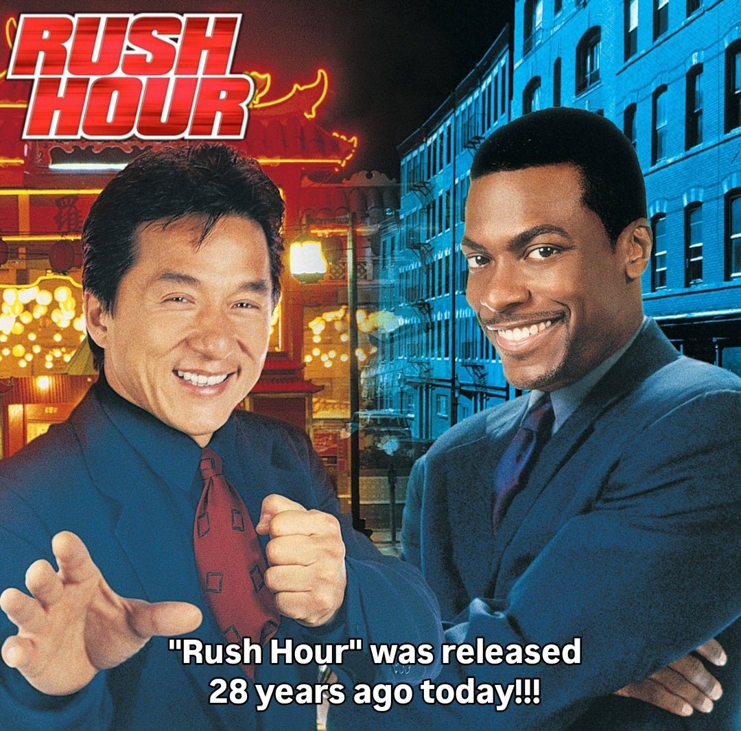 JoeTheGeek416's tweet photo. On this day in 1998, #RushHour was released!!! What were your favorite moments from this classic??? Comment down below 👇👇👇 #onthisdayinmoviehistory #jackiechan #christucker #juliahsu #elizabethpena #kenleung #chrispenn #tomwilkinson #tzima #markrolston #rexlinn #detectivejamescarter #chiefinspectorlee #buddycopmovies
#joethegeek