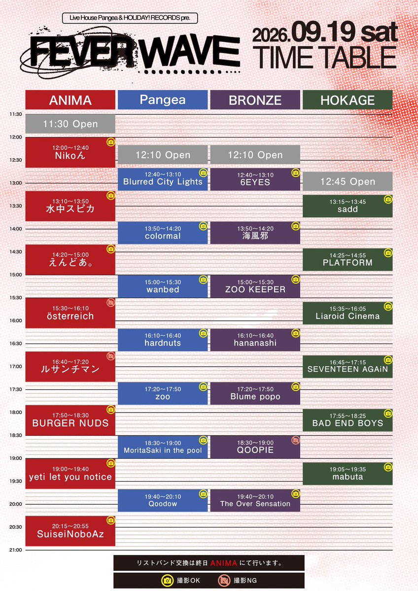 holiday_distro's tweet photo. 【当日券あります】
FEVER WAVE 2026

当日券はANIMAにて販売いたします.ᐟ

学割チケットお持ちの方は受付にて学生証のご提示をお願いします

OPEN 11:30 START 12:00
当日一般 ￥6300 学割当日 ￥5300(+1d￥600)

#FEVERWAVE2026 https://t.co/OcCTHepOWq