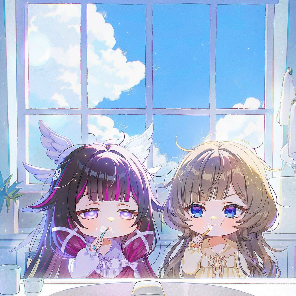Yukichannn_zzz's tweet photo. コロンビーナ、歯磨きはちゃんとして！なんで私の髪で遊んでるの！😑🪥 https://t.co/Q9MnXK02iQ
