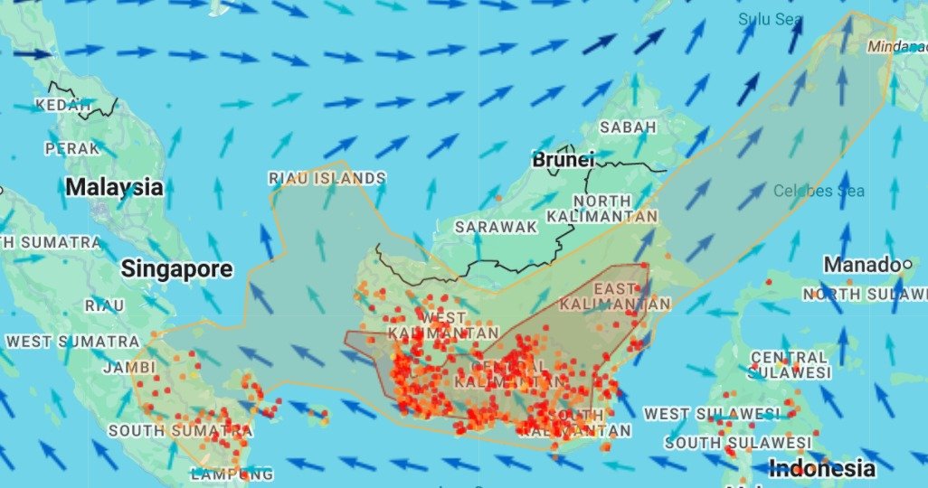 ArkKamenz's tweet photo. Based on record ASMC, hotspot dah naik balik 10x. 1k hotspot ni boleh jadi macam haritu peak IPU.

Tengok arah angin 850hpa pun dah mula S/TG/BD. Expected windspeed 5 — 10 kt.

Biasa boleh ambil masa 2 hari untuk sampai haze ni.

Kita tengok weather hari ni macam mana. https://t.co/BHytRYUS6P