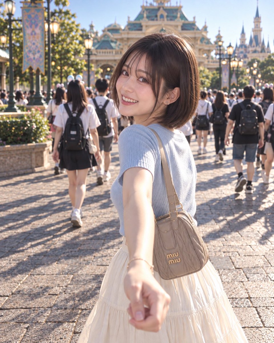 sara_saki_jp's tweet photo. 昨日飲んでた2人、朝からここにいます😂🏰

紗季🩵「着いたーー！！☺️」
紗良💜「元気すぎん？😂」

初めての2人旅、始まりました。

#AI美女 #AIart #AI写真 #ディズニー #旅行 https://t.co/a9gSfsr7OP