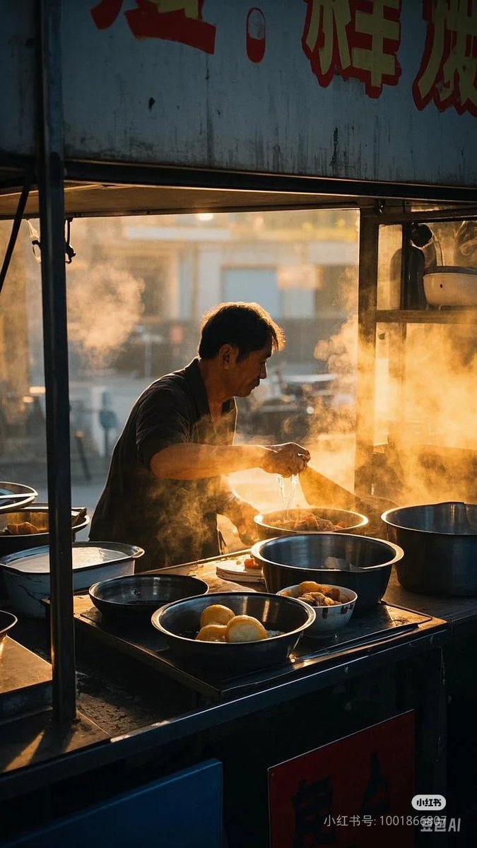 orangezoa's tweet photo. [Late night bite hits different at the tiny street stall—steaming rice and a warm smile fix every little mess of the day. ]， https://t.co/M0WayxKiAW