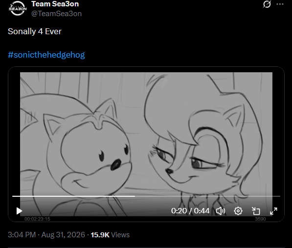 avinger_jr's tweet photo. @TeamSea3on @_stovan Which, it's made me happy #Sonally will be huge part of these two fan-projects like #SonicAct2 and #TeamSe3son as well!
I think they are gonna put this heart, and soul in their relationships between Sonic and Sally.
Can't wait for both of em!
P.S. I love #Sonally and #Sonamy! https://t.co/QeddejdQ34