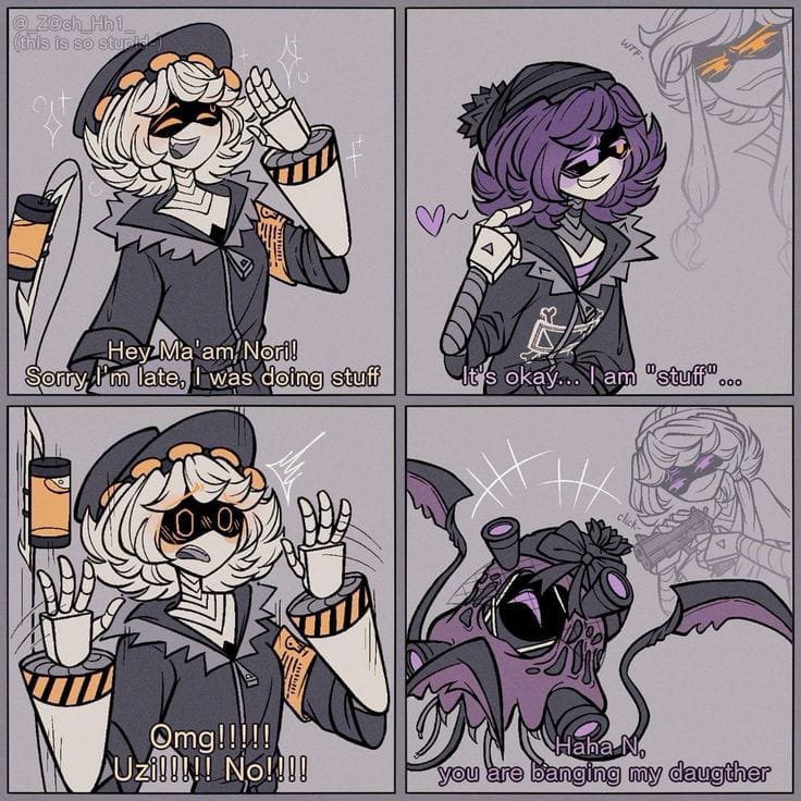 Valence_Arts's tweet photo. #murderdrone #Nuzi #serialdesignationV #commissionopen #comic https://t.co/n6P6rMvWWA