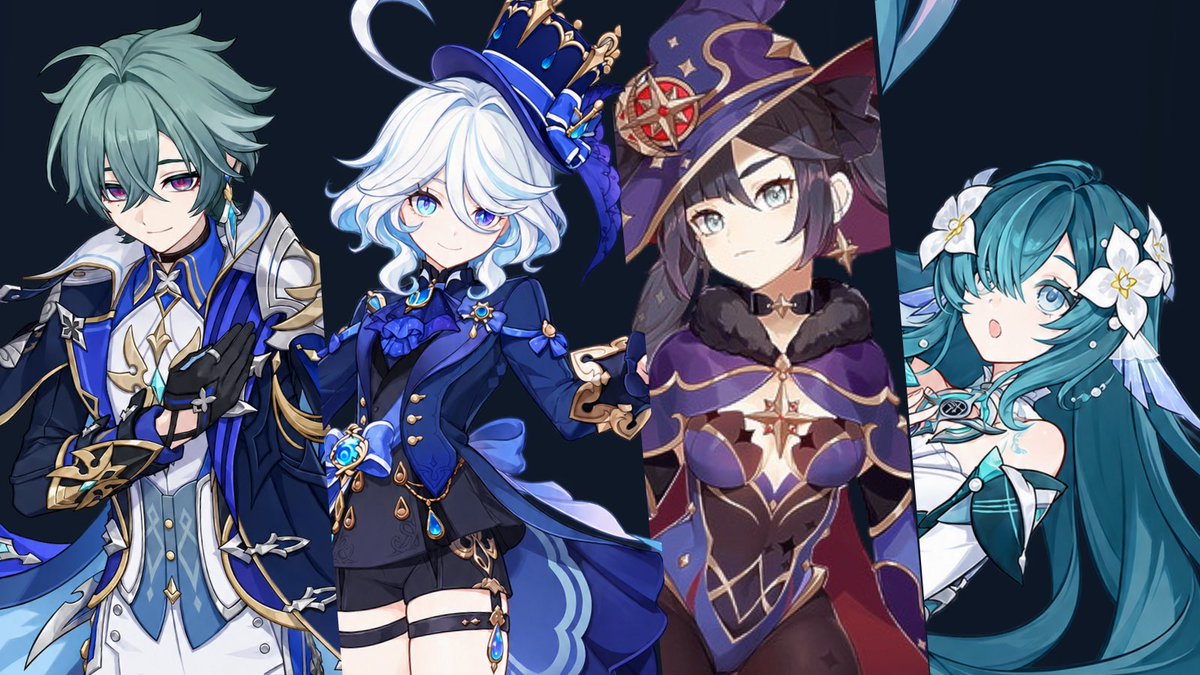 mondayaxad's tweet photo. 「魔導凍結」を使ううえでヴォジャニーツァは必須ですが、エスコフィエまで無理に用意する必要はありません。

耐性デバフが過剰になり、減衰が起きやすい上、役割も重複するため、フリーナを採用したほうがバフの恩恵が被りにくく、闘争心も稼ぎやすくなります。

またモナとニコでは、単純なバフ量なら基本的にニコが上です。

ですが、4凸の会心率上昇は「水3編成」の弱点を補いやすいため、Ver.7.1で4凸を狙えるなら、ワタシはモナを推します。