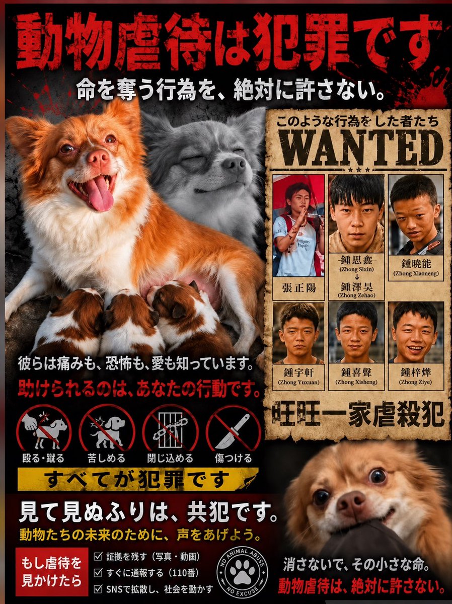 slainslainslain's tweet photo. お前達のせいでPTSDになった！精神疾患を被った！旺旺ちゃん家族にだけでなく、
世界中の心の優しい人々に命を持って謝罪しろ！！死亡して償えよ！！
これだけ多くの人が旺旺ちゃんの映像や写真を見てPTSDになったんだ！💢💢💢💢💢💢💢💢💢💢💢💢💢
#旺旺事件
#旺旺の受けた地獄の苦しみを彼らに https://t.co/kWcLHKTzAj