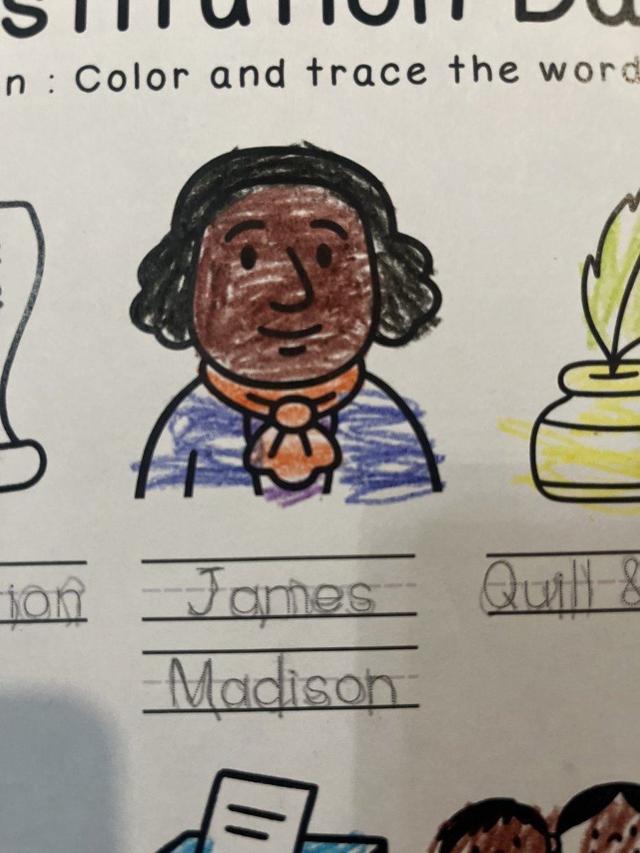domolys's tweet photo. My daughter makes EVERYBODY black when she colors 😭 https://t.co/FBEK6GcJ5K