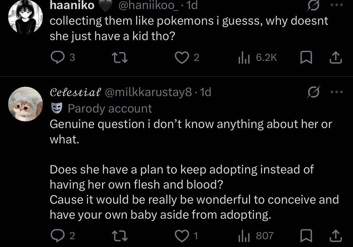 femanthropy's tweet photo. “aBoRTiOn iS mUrDeR jUsT pUt tHe bAbY uP fOr AdOpTiOn” incels &amp; rightoids when a woman adopts children: https://t.co/VG9C6GvTp8