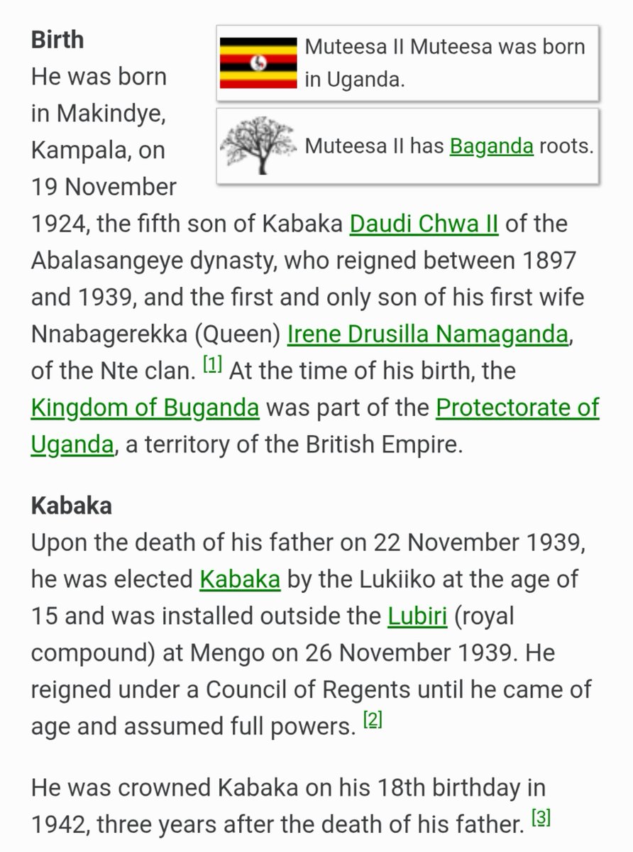 HSembogga's tweet photo. @JovanzDon @ssebgra @cpmayiga I may not spoon feed you but allow me to school you so that next time you reason as a cleared headed man not just an emotional feminised fella. Now this is Muteesa II. https://t.co/8swGgePKm6
