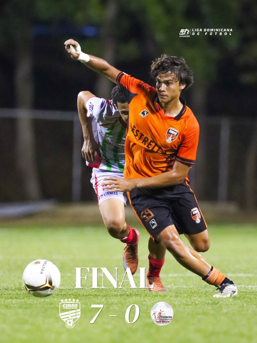 CibaoFC's tweet photo. #LDFExpasion | FINAL DEL PARTIDO ¡VICTORIA! 🔥🧡
#CibaoFC 7-0 #DonBoscoJarabacoa https://t.co/VRjI5X0mBy