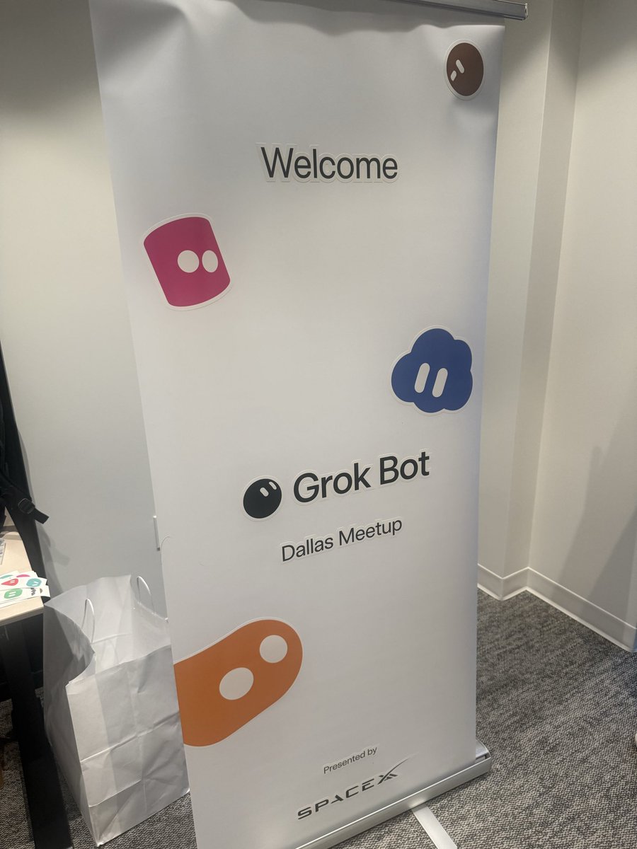 Seb_Mendo_1's tweet photo. Ready to host GrokBot Dallas tomorrow morning! https://t.co/Xc0mdUeajj