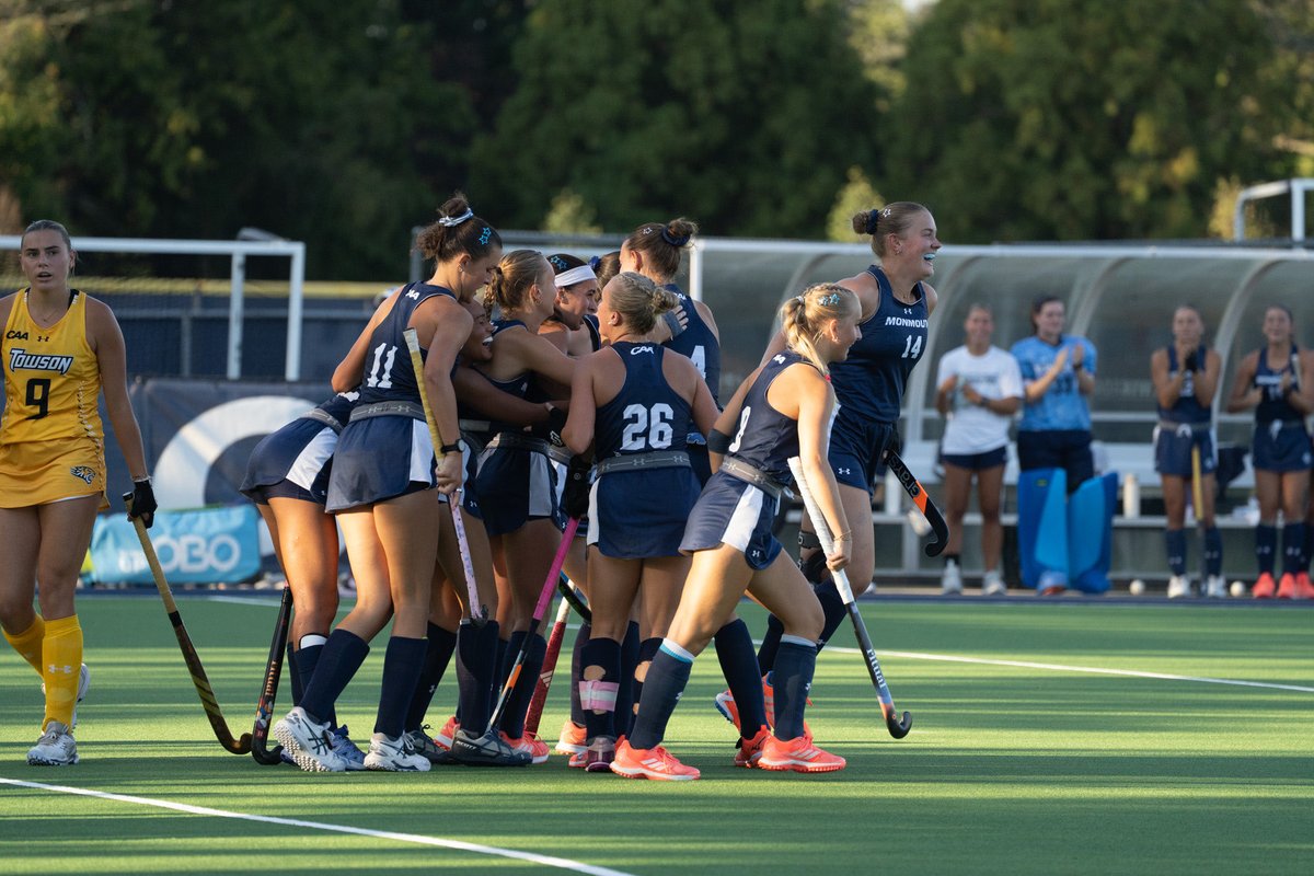 MonmouthFH's tweet photo. Grabbing that @CAASports #dub
Eabha Curran scores OT game-winner to help the Hawks to a 2-1 win over Towson Friday #FlyHawks #aShoreThing 🌊
🔗: https://t.co/fKcZFo0EEY https://t.co/O8EmxEtXb1