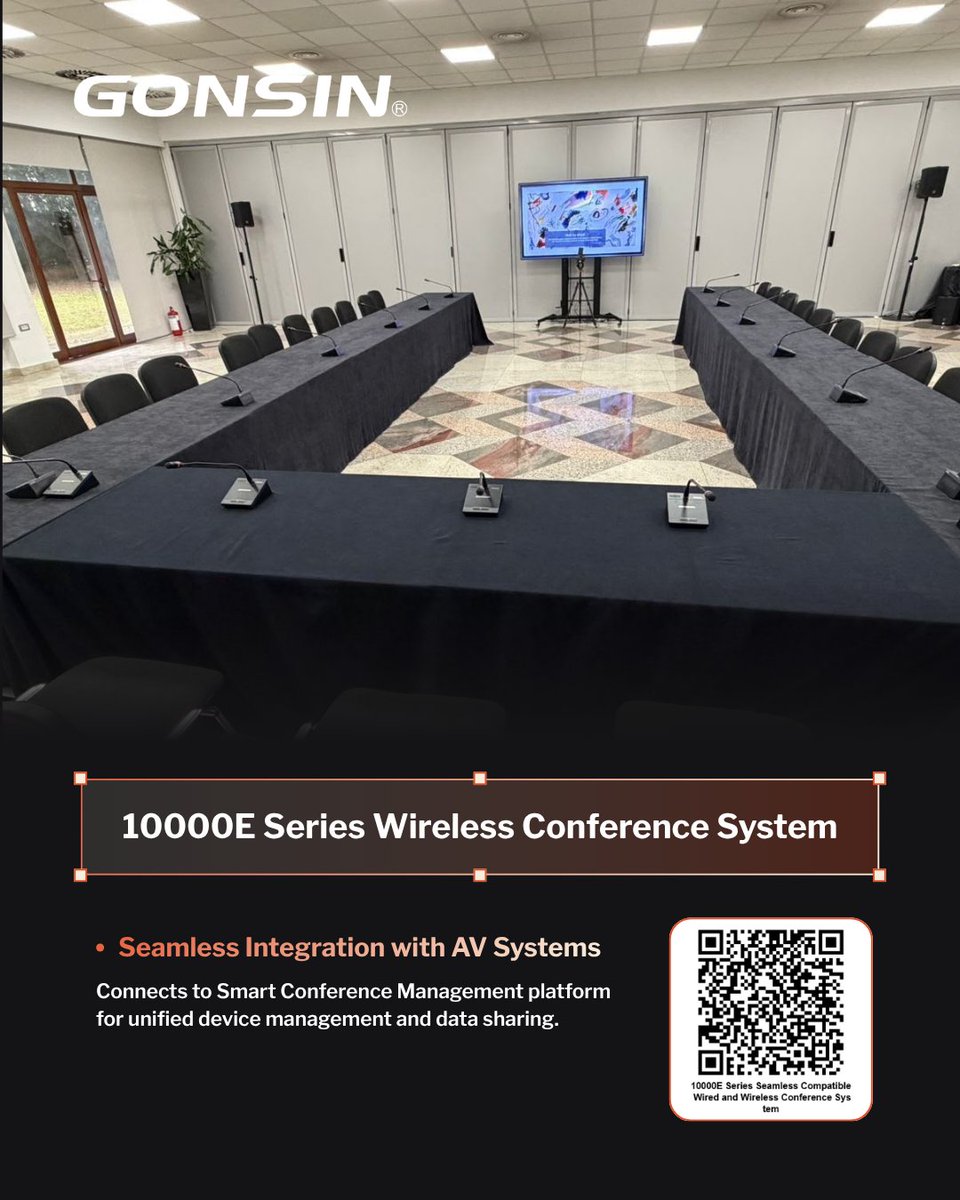 GONSIN2003's tweet photo. GONSIN 10000E for Flexible U-Shaped Video Conference Room.
๐ https://t.co/8DeqEKYOJV
#GONSIN #ConferenceSystem #WirelessConference #AudioVisual #ProAV #AVIntegration #IntegratedSystems #SmartConferencing #VideoConference #MeetingTechnology https://t.co/FWP7TIULMG