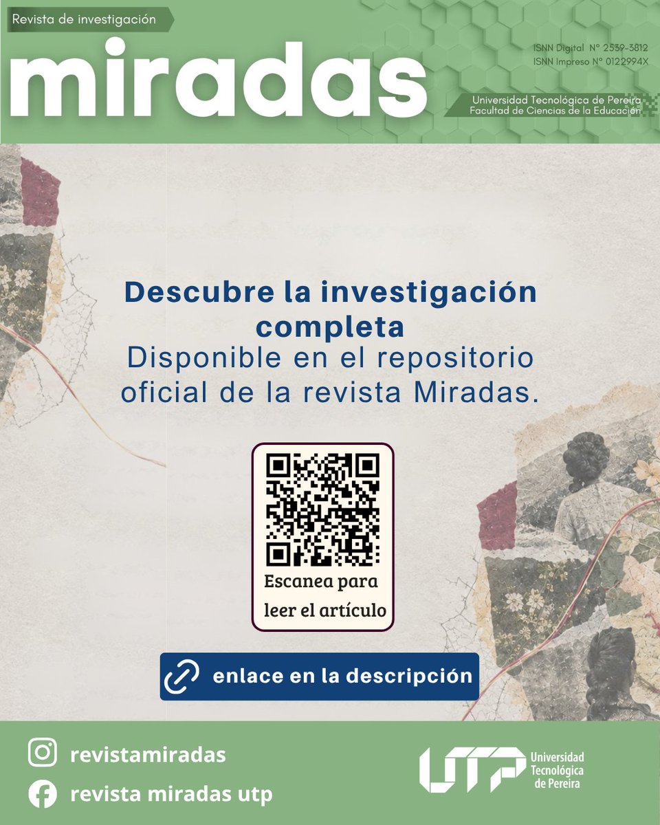 miradasutp's tweet photo. ¿Cómo se reconstruye la memoria de las infancias en contextos de violencia? Conozca el artículo "Cuerpos y voces de mujeres en contextos de violencia armada", publicado en la Revista Miradas de la UTP.

Lea la investigación completa aquí: https://t.co/vEySPAQs3z https://t.co/VY1oNwfIg3