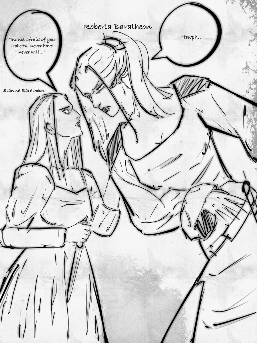 Rainboria's tweet photo. Fem Stannis and Robert art

Tension 🤭

#asoiaf #gameofthronesart #gameofthrones #robertbaratheon #nedstark https://t.co/lConfsFYhp