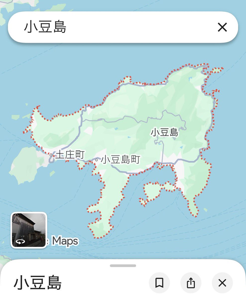 umaimaitweet's tweet photo. 小豆島が牛の形！そんな目で見たことなかったから、思わず地図を見てしまった。なるほど・・😳 https://t.co/a0i6qfHaIB