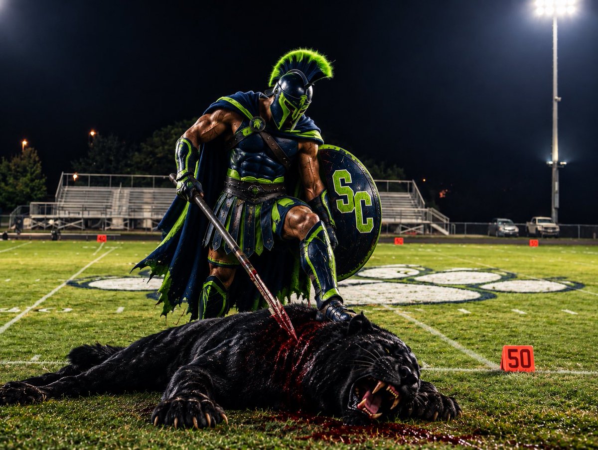 SC_HS_Football's tweet photo. We like this one better! Spartans live on🟢🔵 https://t.co/9N0YOHuvFA