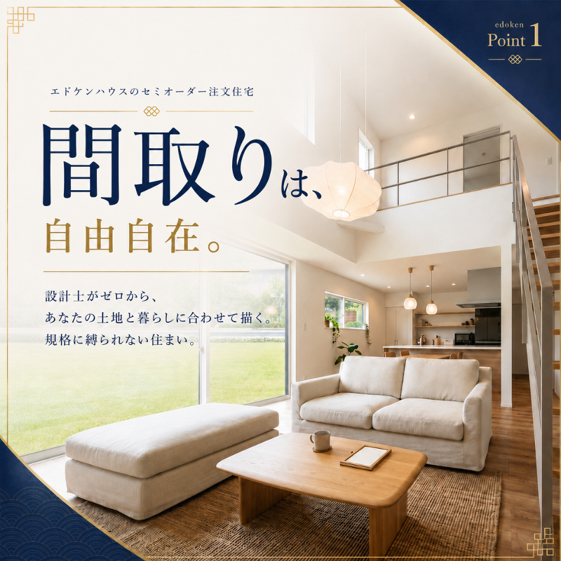 edokenhouse's tweet photo. セミオーダー注文住宅「Free Select」がリニューアル✨間取りは自由設計、仕様・設備は分かりやすく選べて、フルオーダーより200万円以上費用を抑えられる家づくり🏠
土地探しや資金計画も個別にご相談いただける相談会も開催します！

開催日随時開催中（予約制）
開催場所エドケンハウス本社 https://t.co/3kWf6pWF9f