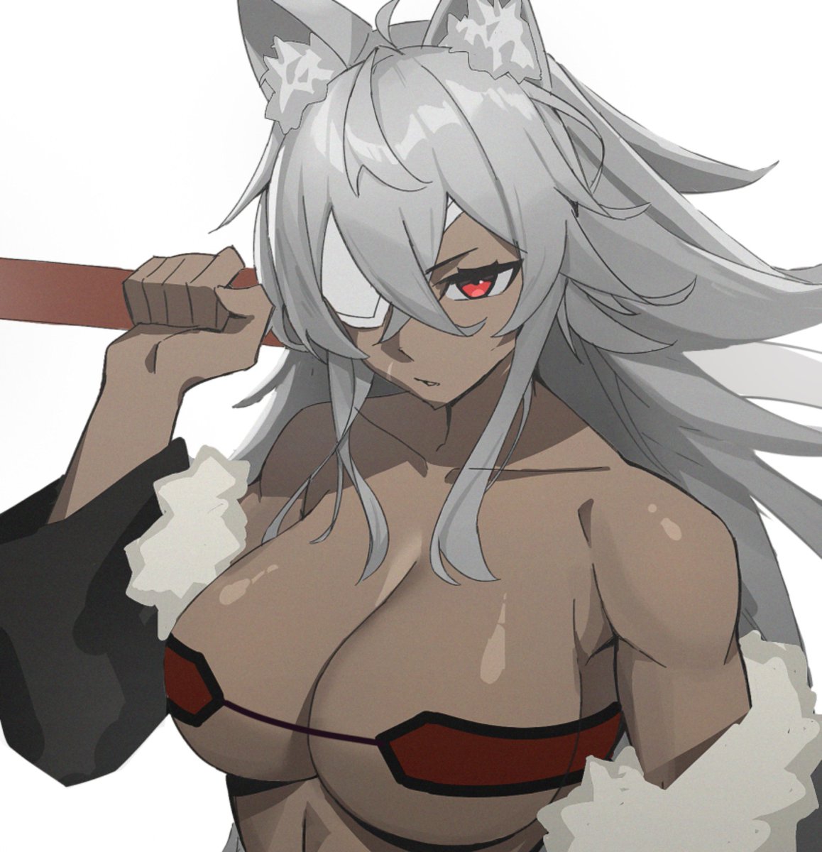 TRIBEBLADE's tweet photo. ⠀

    ❝ 𝘔𝘢𝘩𝘩𝘩 . . . Kat very strong - is 𝘓𝘦 sure that 𝘓𝘦 wants to spar with Kat ? Kat will not hold back . . . ❞

Said the beast woman as she slowly pulled out her sword . . . Ready to swing at any moment . . .

⠀ https://t.co/ZtN4FuDwXp
