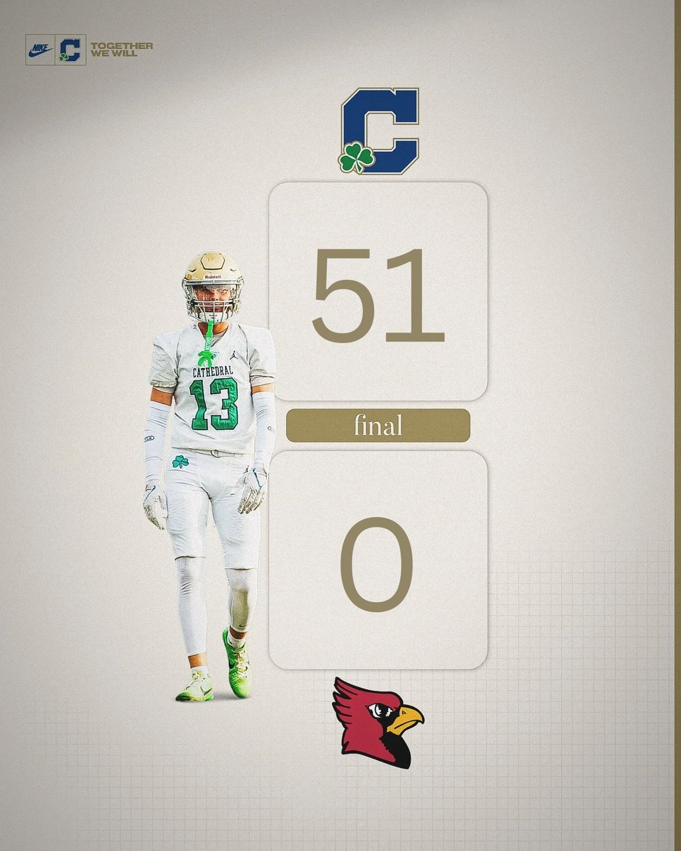 CathedralFBall's tweet photo. Final ☘️🏈 https://t.co/EhPQ9MITwp