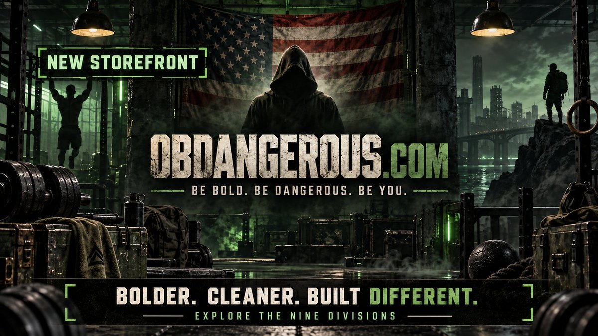 OBDangerous1962's tweet photo. THE NEW https://t.co/zQ0dSxzqUU. 🟢

Bolder. Cleaner. Built different.

Nine divisions. One dangerous standard. Built for the gym, the street and everything in between.

Explore the new storefront:
https://t.co/BCxMRluLvF
#OBDangerous #TacticalStreetwear https://t.co/ajIOfmciXs