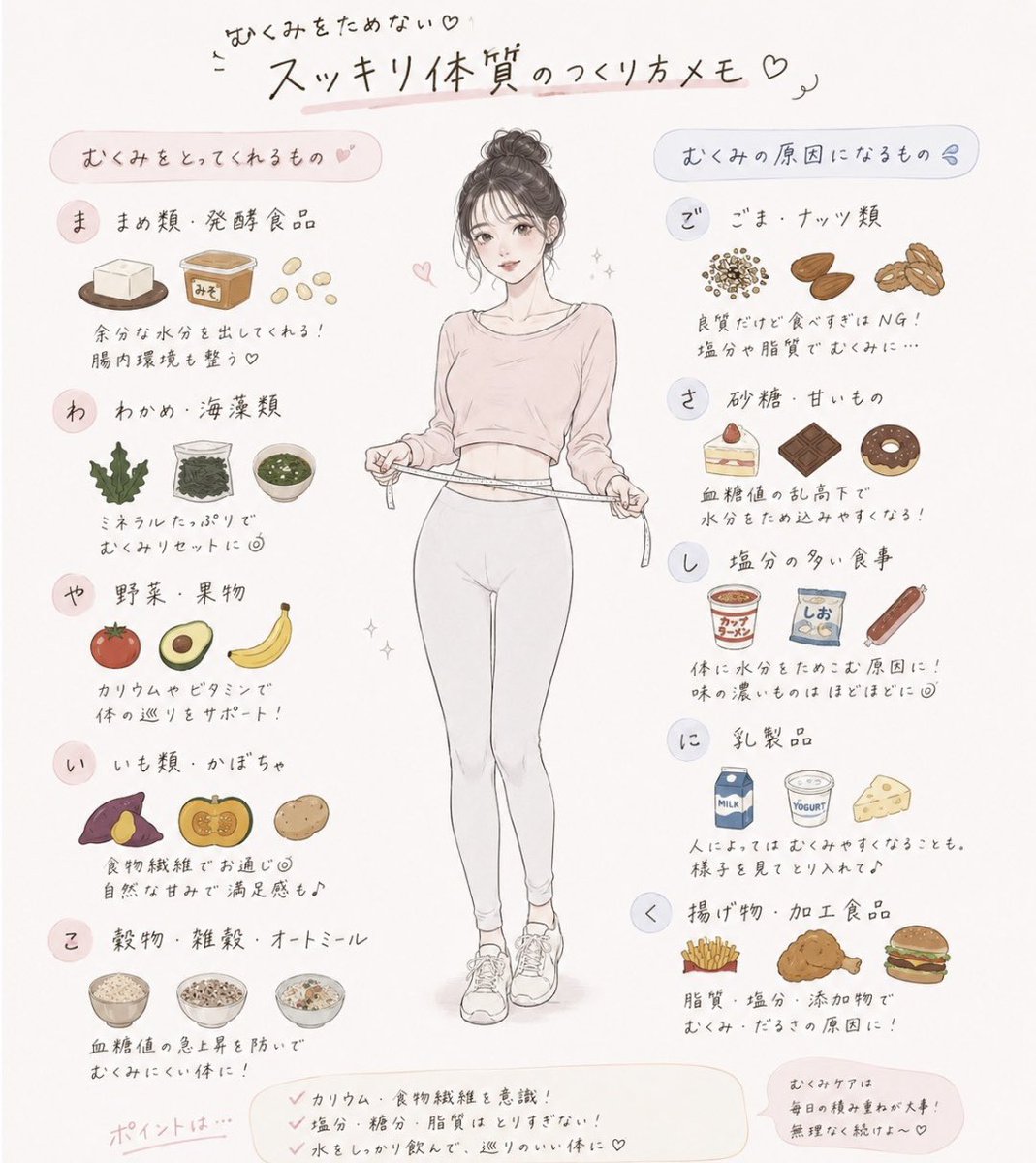 MAYU_0608my's tweet photo. ◯週末を最大化❗️"必ず痩せる"10選🔥

①早寝早起き
▶︎午前中にしっかり水分→排出
▶︎早めの就寝で睡眠の質の底上げを
②白湯でデトックス
▶︎内臓を温め痩せやすい身体に
③ウォーキング
▶︎全身の血行を良くしつつ気分転換を
④朝昼は果物や酵素に置き換え
▶︎必要な栄養素はとりつつ固形は控える
⑤好きな趣味を楽しむ
▶︎普段出来ないご褒美を(モチベ🆙)
⑥早めの夕飯を
▶︎脂肪燃焼スープで身体ポカポカに
⑦食後の運動と称して部屋の片付け
▶︎食べてダラダラしない癖を
⑧しっかり長めの入浴
▶︎入浴が何よりコスパの良いダイエット法
⑨ハーブティーでリラックス
▶︎心を落ち着かせて良い睡眠に繋げる
⑩マッサージ&ストレッチ
▶︎お��みの日は念には念を丁寧に細かく
(欲を言えば朝晩がベスト)