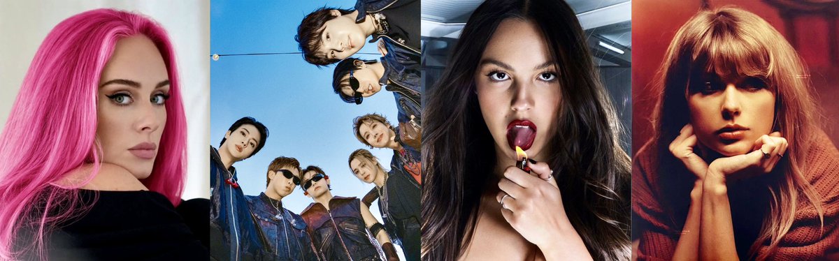 PopPlanet_'s tweet photo. These 4 Artists Have Reached 1 Million Pure Sales in the U.S. This Decade.

Adele
BTS 
Olivia Rodrigo
Taylor Swift https://t.co/48JnD0xYPX