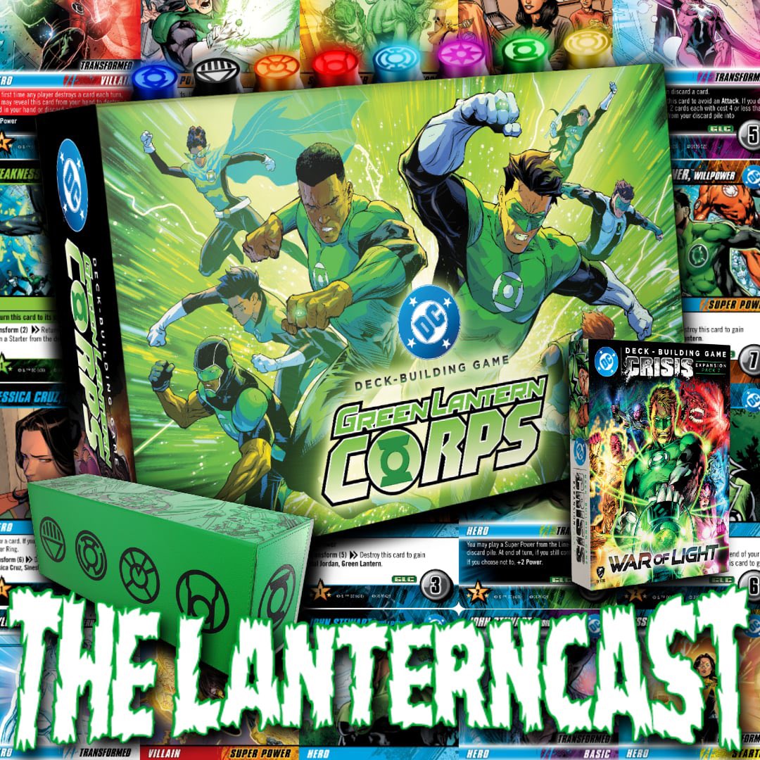 lanterncast's tweet photo. SURPRISE! A new special ep just dropped!

@Cryptozoic’s GREEN LANTERN CORPS DC Deck-Building Game Kickstarter is in its FINAL DAYS! We sit down with designers Nathaniel Yamaguchi &amp; Dan Stong to talk all things Lanterns! Listen where you find Podcasts!

https://t.co/Qu4b9eWtJD https://t.co/iMQ7cUlsLI