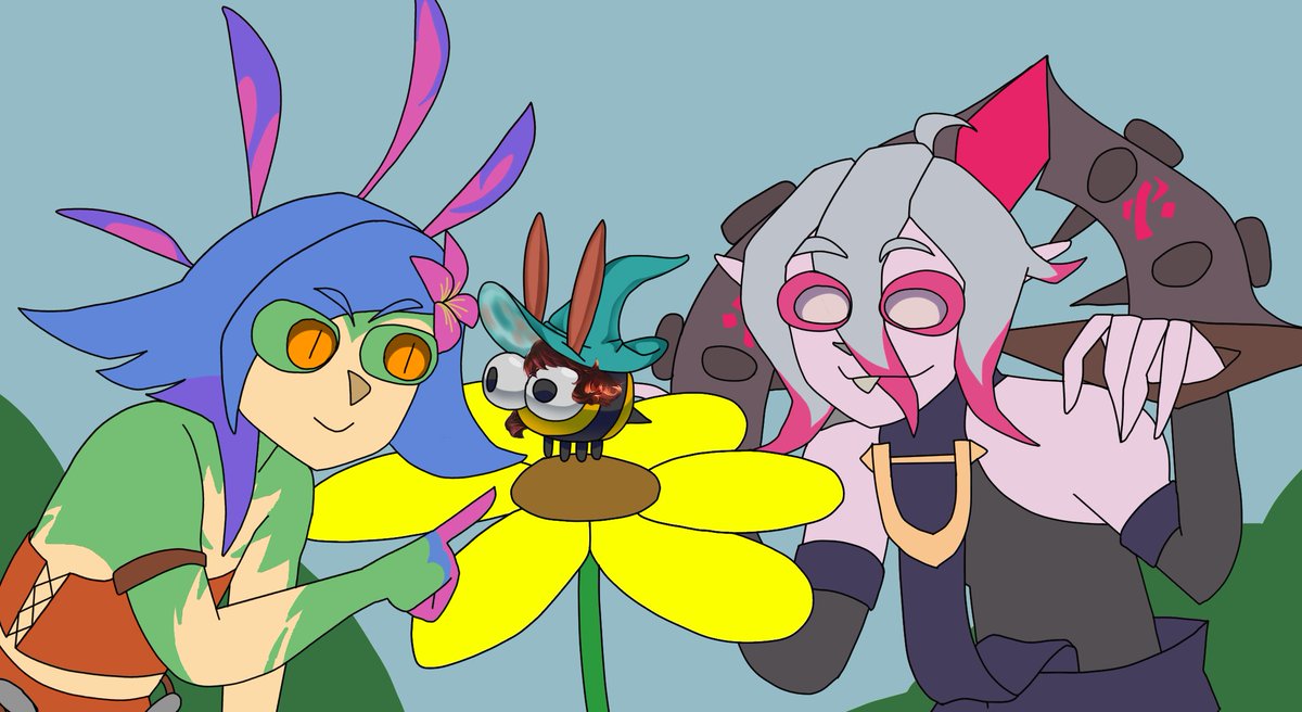 Briar4Riftbound's tweet photo. Behold, my blorbos. They discover a new friend!
#NEEKO #BRIAR https://t.co/t4aYwykr9y