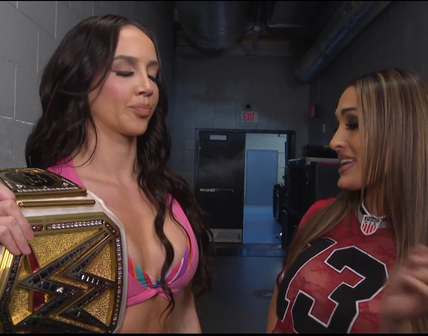 FadeAwayMedia's tweet photo. “I AM A LEGEND I AM NIKKI BELLA AND IM COMING FOR THAT TITLE” 

NIKKI ANOTHER CHAMPIONSHIP RUN? 👀

#Smackdown https://t.co/rKVpOUGtbB