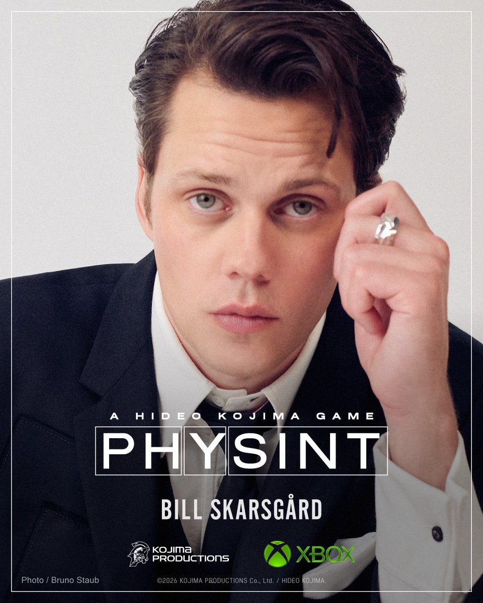 HIDEO_KOJIMA_EN's tweet photo. We’ve received a video message from Bill Skarsgård, who stars as the lead in “PHYSINT.”🙏🙇🏻😍🫶🔥🔥🔥 https://t.co/C3BMFHkb4p