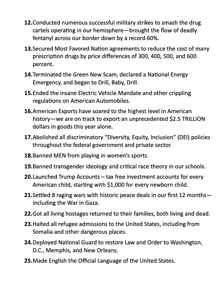 clashreport's tweet photo. Trump posts the “Top 25 Trump Accomplishments of Term Three.” https://t.co/3vIxe4J11A