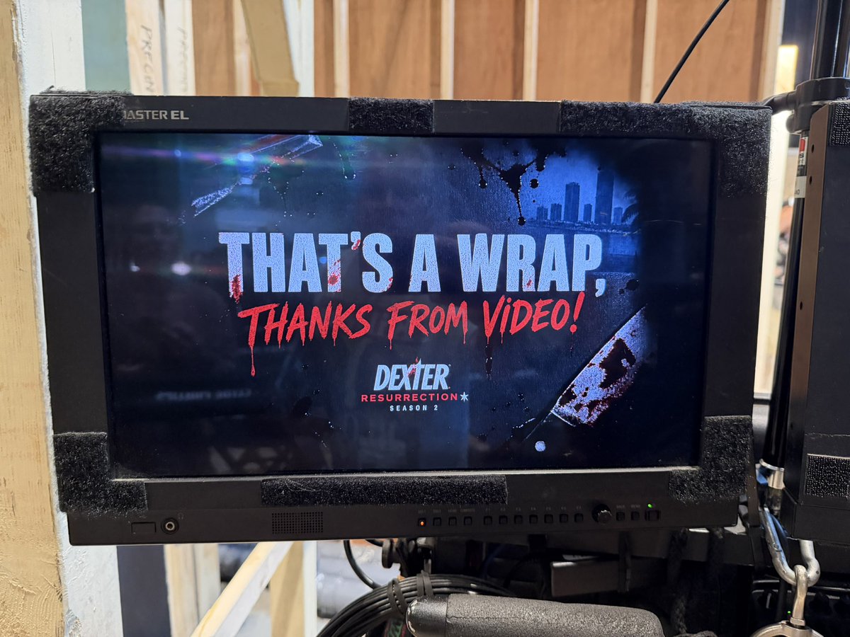 jscottamy's tweet photo. Aaaaand that’s a wrap on production of season 2 of #DexterResurrection https://t.co/9U8PVF835q