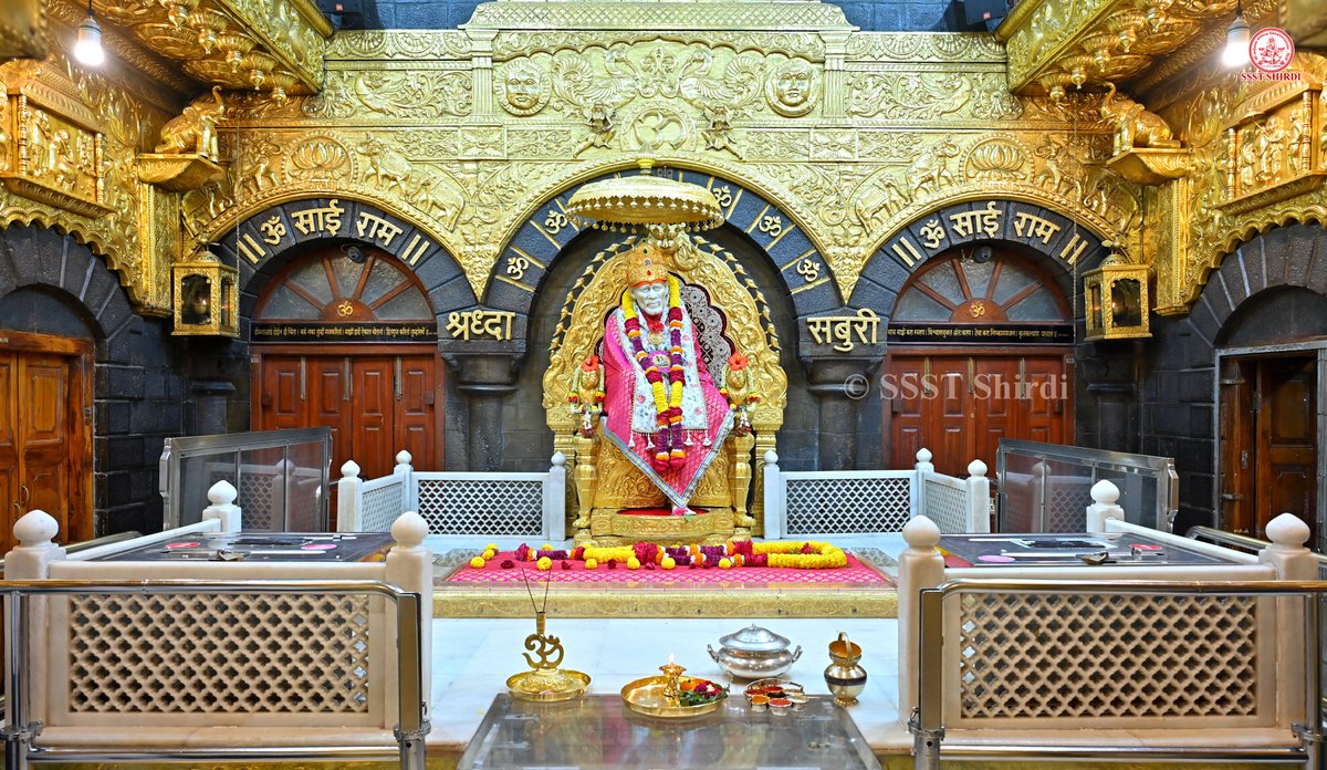 SSSTShirdi's tweet photo. *!! ॐ साई राम !!*
*श्री साईबाबा संस्थान विश्वस्त व्यवस्था,शिर्डी*
*!! ॐ Sai Ram !!*
*Shri Saibaba Sansthan Trust, Shirdi*
≈≈≈≈≈≈≈≈≈≈≈≈≈≈≈≈≈ 
*आरती :-शिर्डी माझे पंढरपुर*
*शनिवार १९ सप्टेंबर २०२६*  
*Aarti :-Shirdi Majhe Pandharpur*
*Saturday 19 September 2026* https://t.co/qjl43xPpxp
