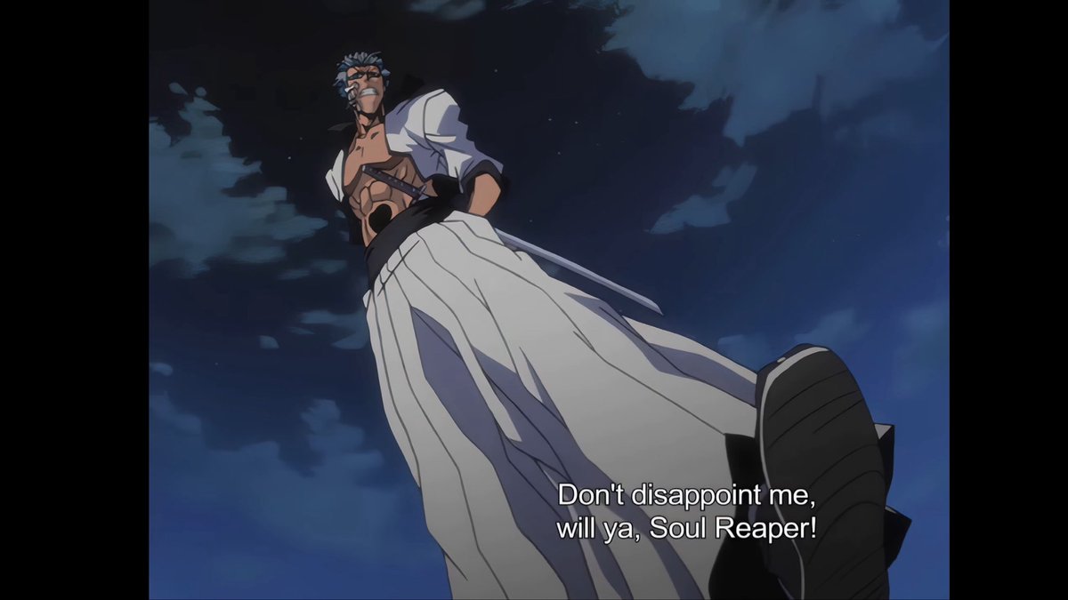 Moonless_SkyXV's tweet photo. I love how Grimmjow was drawn in this episode https://t.co/3ptn6fY4mj