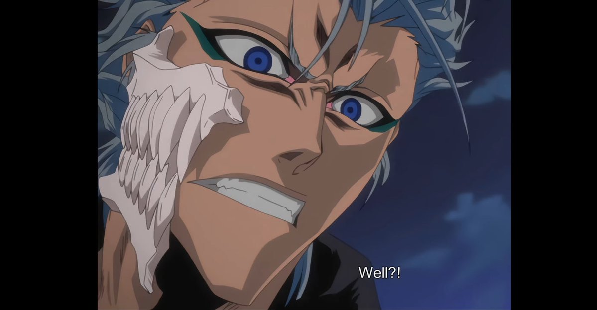 Moonless_SkyXV's tweet photo. I love how Grimmjow was drawn in this episode https://t.co/3ptn6fY4mj
