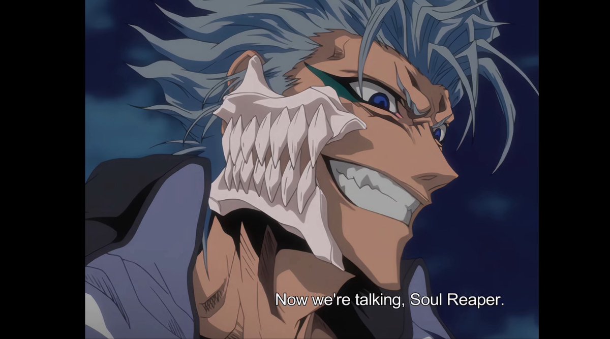 Moonless_SkyXV's tweet photo. I love how Grimmjow was drawn in this episode https://t.co/3ptn6fY4mj