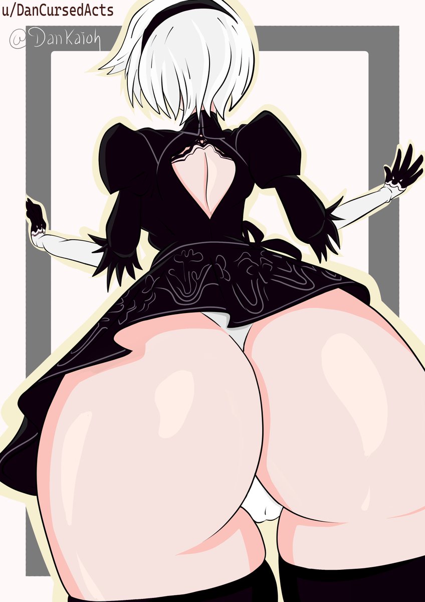 DanKaioh's tweet photo. My favorite view from 2B. Have you ever played NieR with just one hand? im the only??? #nsfw #r34 ㅤㅤ https://t.co/j2HIbmDTBJ