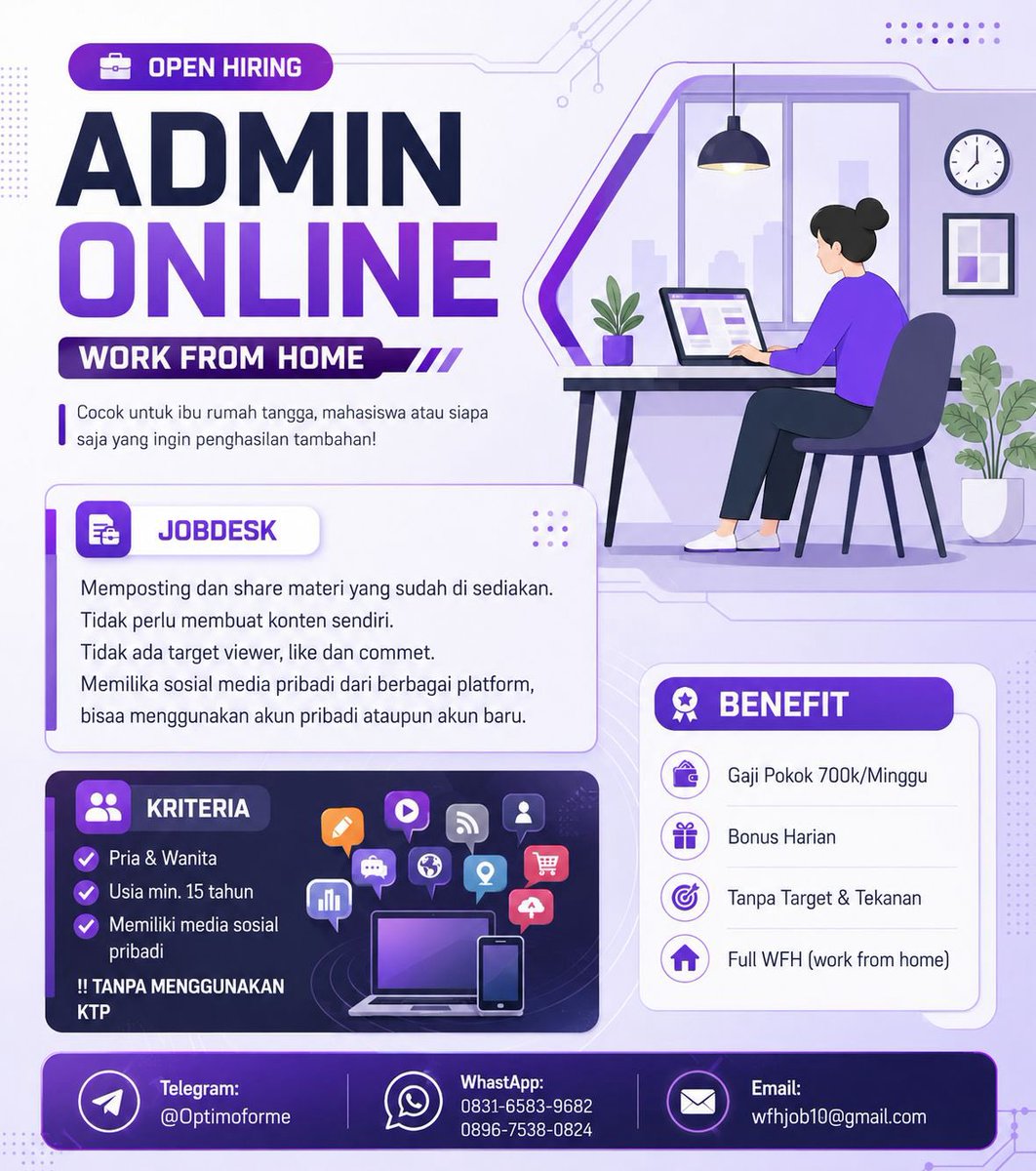 jKanimals_'s tweet photo. Haloo semua! aku lagi open #freelance nih!! cocok buat pelajar/mahasiswa atau siapapun yang mau uang tambahan. dan ini wfh yaaa! cara nya jugaa gampang bangett!! kaloo kalian minat, bisa dm aku yaa!! free to ask~
NO SCAM YAA💯💯💯

#zonauangㅤ https://t.co/rcxk7kY2G2