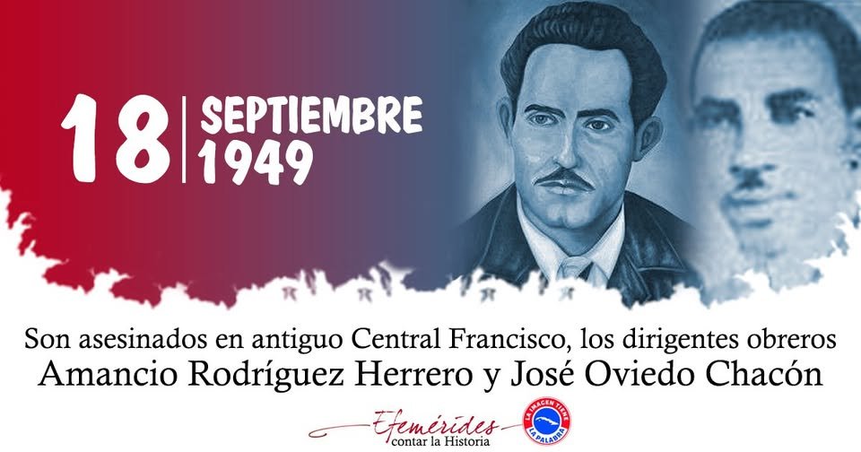 SaludProv's tweet photo. El 18 de septiembre de 1949 son asesinados los dirigentes sindicales Amancio Rodríguez Herrero y José Oviedo Chacón.
#LatirAvileño https://t.co/ALQIUHgzrt