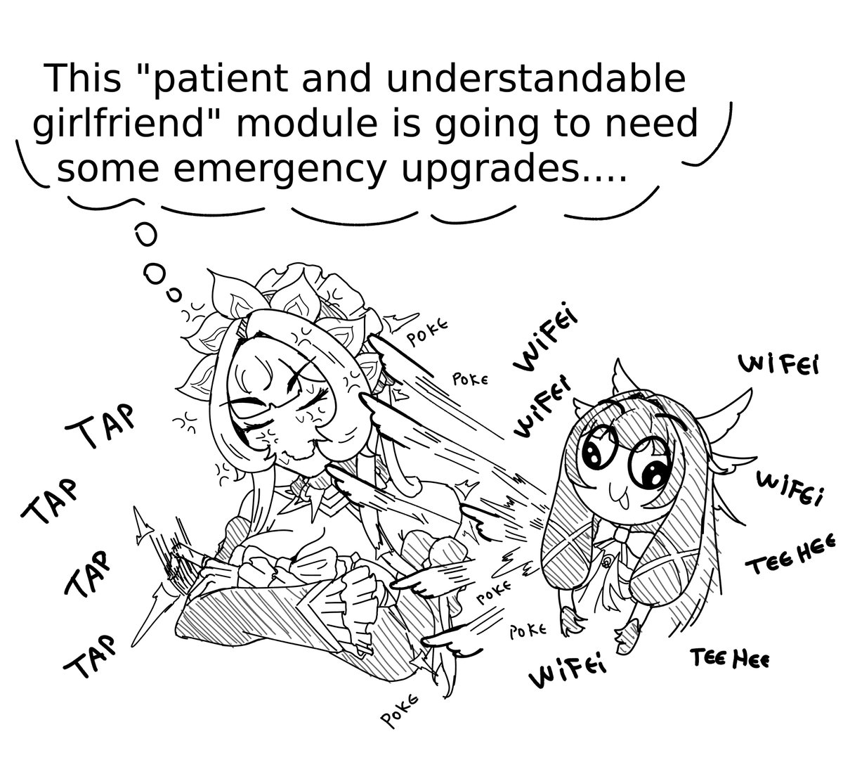 Kirrmara's tweet photo. Sandrone is trying to be more patient... 😶
#sandbina https://t.co/CluA0WBsjM