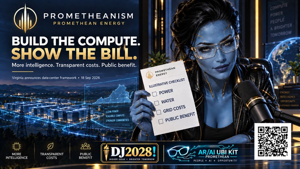 AI_Hellportal's tweet photo. Build the compute. Show the bill.
More intelligence should come with transparent power, water and grid costs—and measurable public benefit.
#Prometheanism #Energy #AI
AI-generated illustration. https://t.co/2x1qwnwaCK