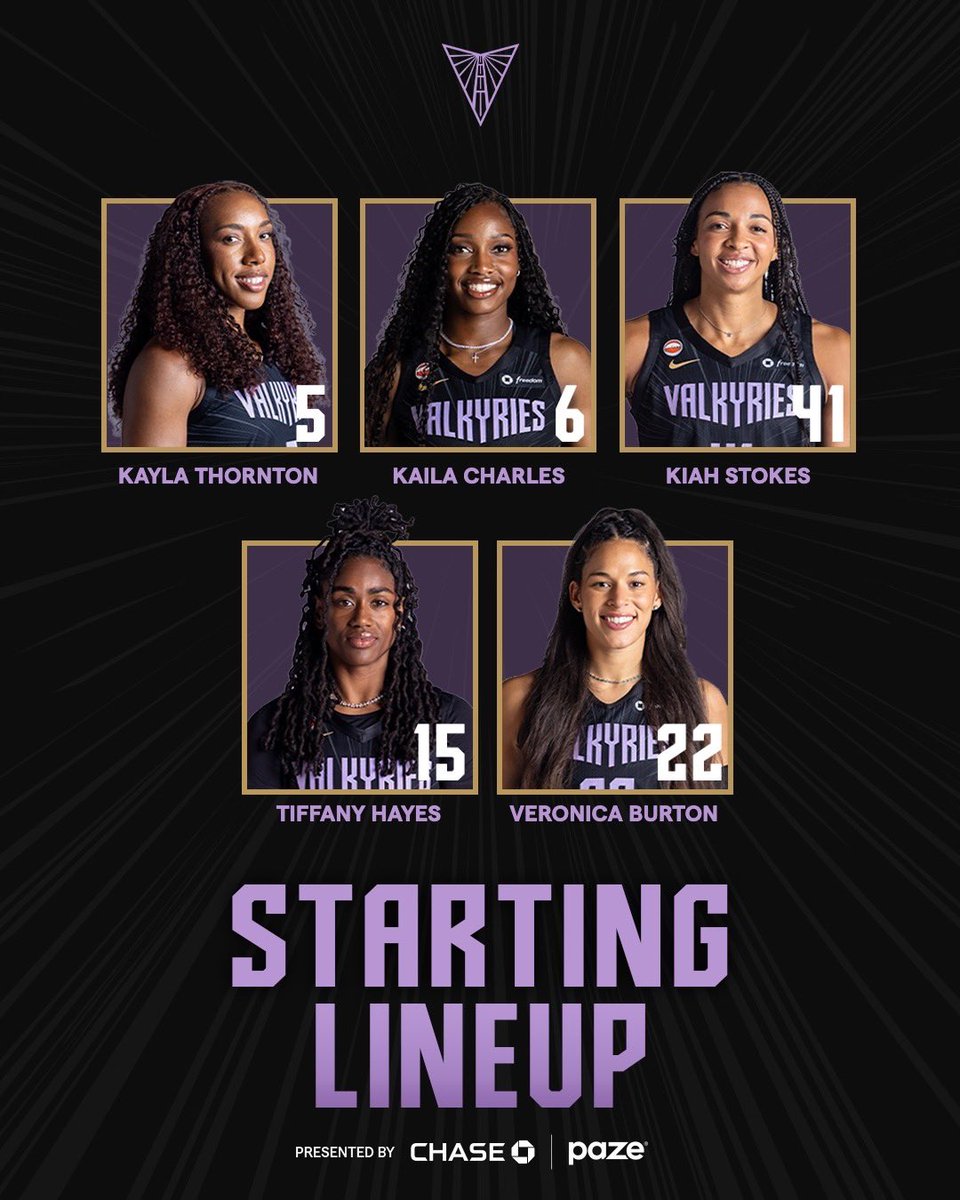 valkyries's tweet photo. First five in Ballhalla ⚔️

@Chase, Paze | Starting Lineup https://t.co/rIkqesU2LR