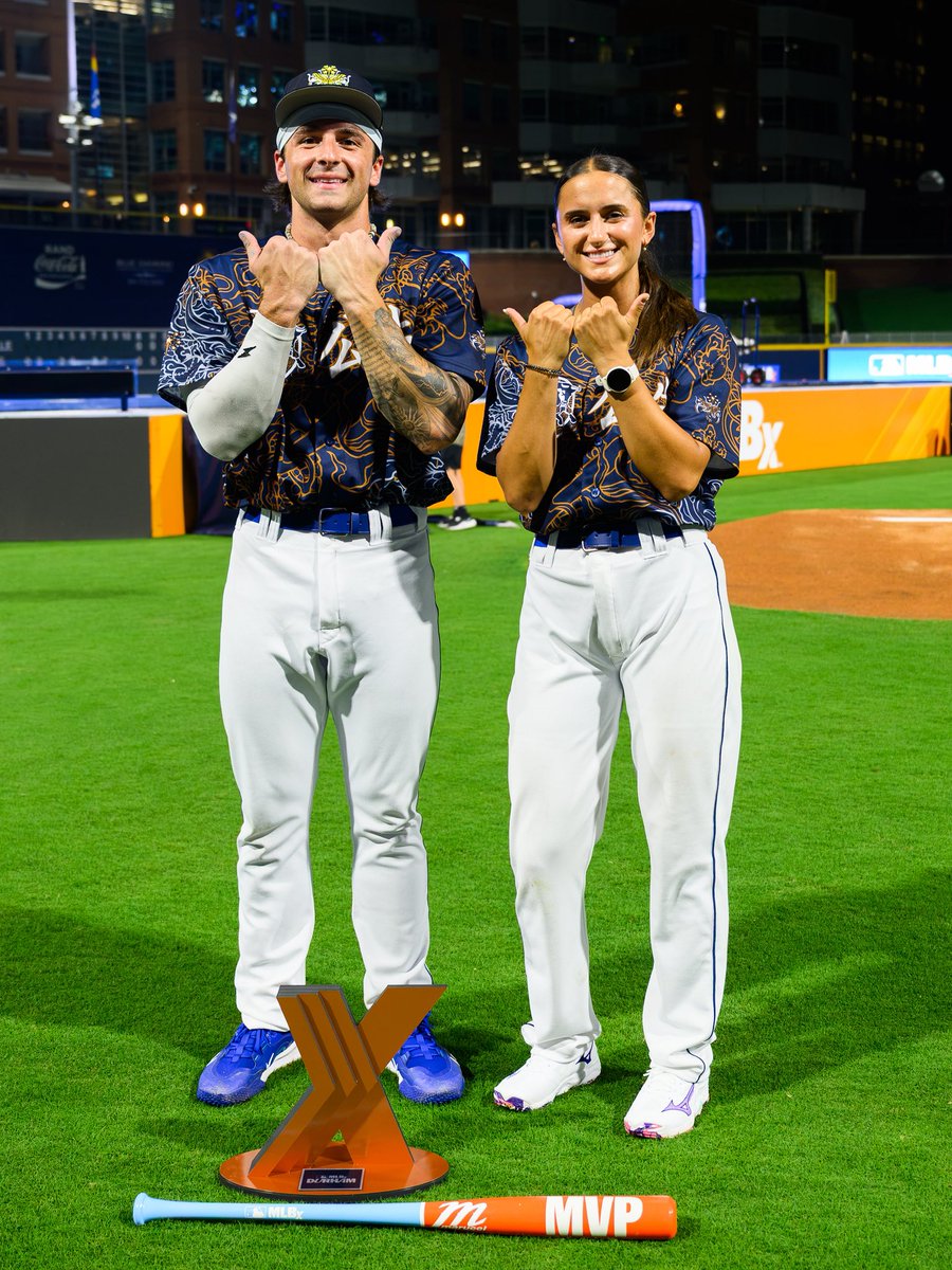 DukeSOFTBALL's tweet photo. What up, champ! 

@ana_gold4 took home the @MLBXofficial Durham title tonight along with @DukeBASE’s Michael DiMartini and MLB vet @TheeRickAnkiel 😈 https://t.co/bR6ahbfMpM