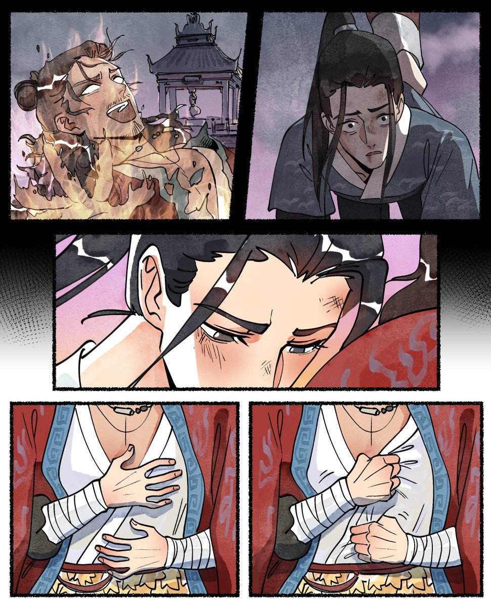 jayessart's tweet photo. my little headcanon that this lowkey scared lv dongbin... 🥺 
#宾权 #八仙 #allwishescometrue https://t.co/X9fQsegT8L